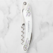 Tire-bouchon Eucalyptus & Lavender Nom Élégant De L'Épouse (Devant)