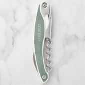 Tire-bouchon Eucalyptus Vert Merci de mariage personnalisé favo (Dos)