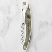 Tire-bouchon Famille Cabine Moose Pine Trees Sage Green Plaid (Devant)