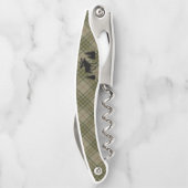 Tire-bouchon Famille Cabine Moose Pine Trees Sage Green Plaid (Dos)