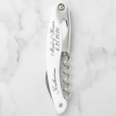 Tire-bouchon Femme d'honneur Mariage noir noir Vis à vis (Dos)