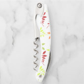 Tire-bouchon Feuilles d'automne colorées aux tons chauds (Devant)