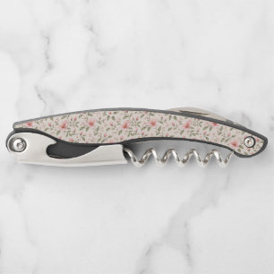 Tire-bouchon Fleur de cerisier rose tendre motif floral sans co