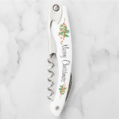 Tire-bouchon Fleur Et Ornements De Noël (Devant)