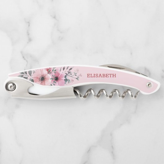 Tire-bouchon Fleurs aquarelles (Devant)