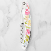 Tire-bouchon floral couleur pastel (Devant)