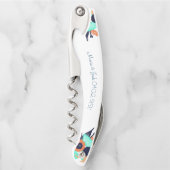 Tire-bouchon Floral Gras Pies Couples Monogramme (Devant)