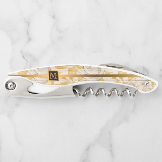 Tire-bouchon Floral sur le bois cadeau populaire (Devant)