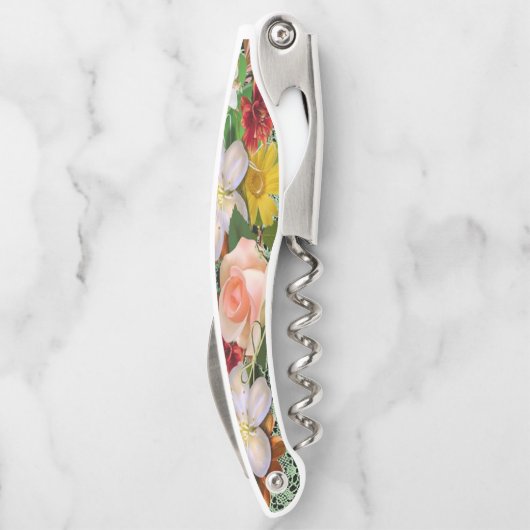 Tire-bouchon Flore d'ouverture de la bouteille de bouchon (Dos)