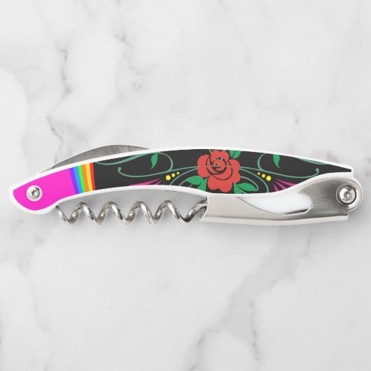 Tire-bouchon Flore d'ouverture de la bouteille de bouchon (Dos)