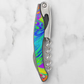 Tire-bouchon Fluide Arc-en-ciel Abstraits de peinture (Dos)