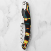 Tire-bouchon Flux brûlés jaune rouge à l'air épouvantable, spra (Devant)