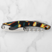 Tire-bouchon Flux brûlés jaune rouge à l'air épouvantable, spra (Devant)