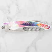 Tire-bouchon Forêt d'aquarelle des feuilles et des arbres (Devant)