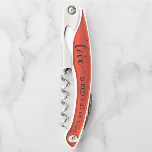 Tire-bouchon Funny Rouge Vin à bouchon à bouchon (Devant)