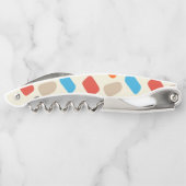 Tire-bouchon Galets multicolores en Arrière - plan blanc (Dos)