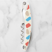 Tire-bouchon Galets multicolores en Arrière - plan blanc (Devant)