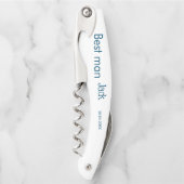 Tire-bouchon garçon d'honneur témoin ajouter nom texte enterrem (Devant)