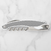 Tire-bouchon Geometric Black and White Pattern Red Monogram (Dos)