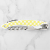 Tire-bouchon Gingham Classique Jaune Clair à Motif Monogramme (Dos)