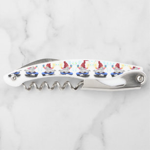 Tire-bouchon Gnome à vis à vis de Noël avec cadeaux