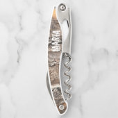 Tire-bouchon Grain de bois Monogramme rustique (Dos)