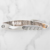 Tire-bouchon Grain de bois Monogramme rustique (Devant)