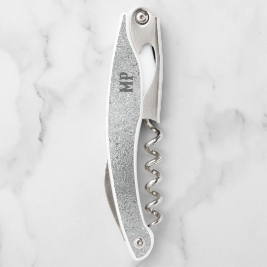 Tire-bouchon Gris argenté brillant texture irisée (Dos)