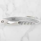 Tire-bouchon Gris argenté brillant texture irisée (Devant)