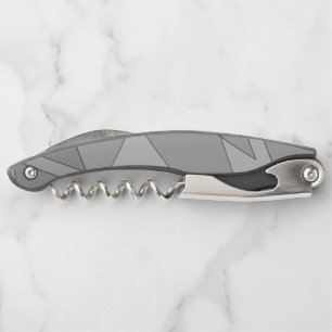Tire-bouchon Gris géométrique