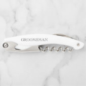 Tire-bouchon Groomsman Cadeau Mariage Date Classique Bachelor P (Devant)