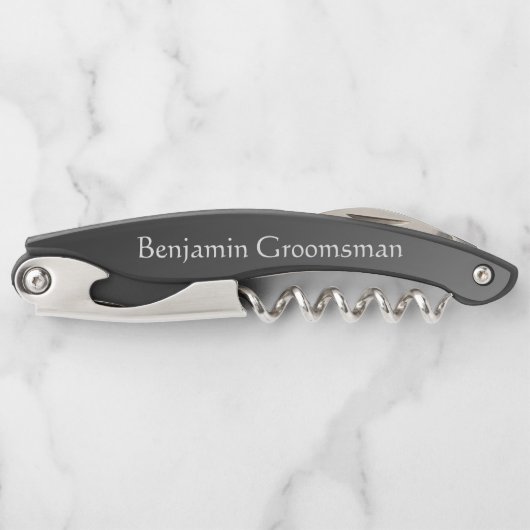 Tire-bouchon Groomsman personnalisent (Devant)