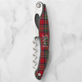 Tire-bouchon Groomsman sur mesure Plaid Clan Stewart Red Tartan (Devant)
