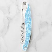 Tire-bouchon Health Text Multi Language Waiter's Corkvis (Devant)