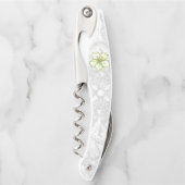 Tire-bouchon Hibiscus & dentelle BLANC (Devant)