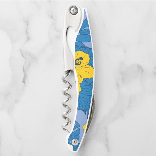 Tire-bouchon Hibiscus fleurs et feuilles (Devant)