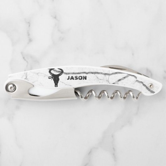 Tire-bouchon Illustration du crâne taureau (Devant)