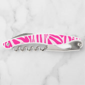Tire-bouchon Impression zèbre rose (Dos)