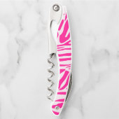 Tire-bouchon Impression zèbre rose (Devant)