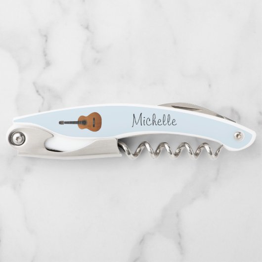 Tire-bouchon Instrument musical Acoustic Guitar Blue (Devant)