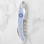 Tire-bouchon Japonais Nami Wave Motif et Monogramme (Dos)