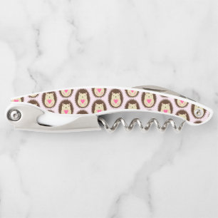 Tire-bouchon Joli Hérisson Bébé Fille Rose Motif