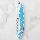 Tire-bouchon Joli Motif lapin blanc de Pâques (Devant)