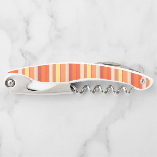 Tire-bouchon Jolies rayures orange rouge
