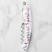 Tire-bouchon Joyeux 4 juillet Red Blue Cute Party (Devant)