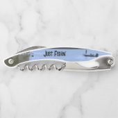 Tire-bouchon Just Fishin' Boat on Lake Illustration (Dos)