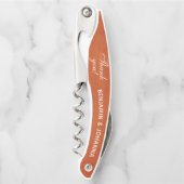 Tire-bouchon Le Merci Mariage personnalisé Burnt Orange privilé (Devant)