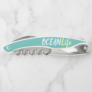 Tire-bouchon lettres OCEAN LIFE nautique
