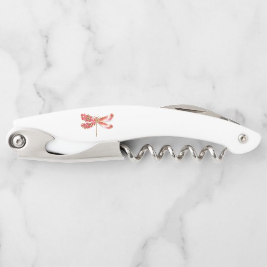 Tire-bouchon libellule de fleurs avec sakura de bijoux (Devant)