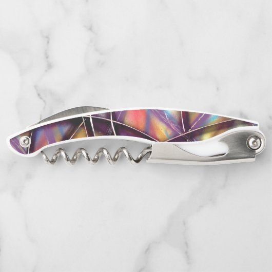 Tire-bouchon Lignes intersectées multicolores (Dos)